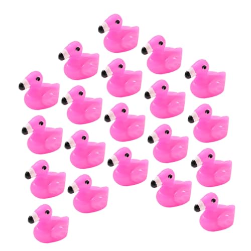Abaodam 50 Stück Mini-Flamingo-Figuren Aus Kunstharz – Ornamente Für Den Außenbereich Flamingo-statuen Für Die Landschaftsdekoration von Abaodam