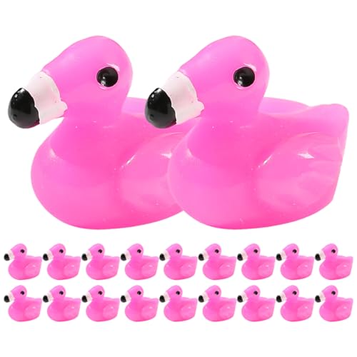 Abaodam 50 Stück Mikrolandschaft Flamingo Tiere Tiere Rosa Puppenhaus Zubehör Figuren Bulk Flamingo Party Flamingo Klassenzimmer Rosiges Harz von Abaodam