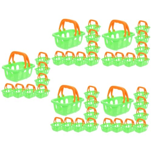 Abaodam 50 Stück Mini-Einkaufskorb zubehör kinderküche Kinder küche zubehor Früchtekorb Miniatur-Supermarktwagen Ornament Kinderspielzeug kleine Körbe für Kinder Miniatur-Hausdekore von Abaodam