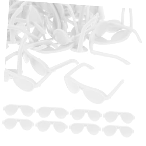 Abaodam 50 Stück Mini Plastik Puppenbrillen Sonnenbrillen für Puppenhaus Zubehör DIY Handwerksartikel Stylische Accessoires für Puppen von Abaodam