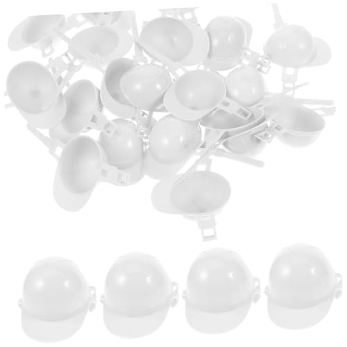 Abaodam 50 Stück Miniatur Bauhelme aus Robustem Kunststoff Weiße Mini Sicherheitshelme für Puppen Partys und Dekoration Vielseitig Einsetzbar als Puppenzubehör und Bastelmaterial Abaodam 50 Stück Miniatur Bauhelme aus Robustem Kunststoff Weiße Mini Sicherheitshelme für Puppen Partys und Dekoration Vielseitig Einsetzbar als Puppenzubehör und Bastelmaterial von Abaodam
