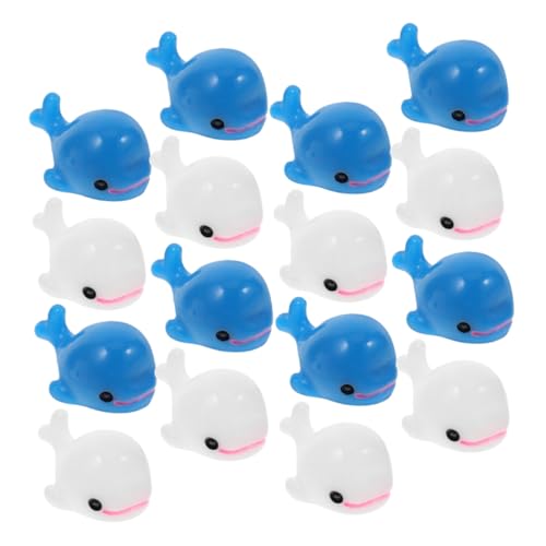 Abaodam 50 Stück Miniature Walfigurinen Niedliche Meeresbewohner Deko für Mikrolandschaften Harzfiguren für Aquarien und Garten Blaue und Weiße Delfine Bezaubernde Unterwasser Dekoration von Abaodam