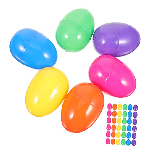 Abaodam 50 Stück Osterei befüllbar Eierhalter Eierablage Eier malen Eierkartons easter egg decoration Geschenkboxen zu Ostern füllbare Ostereier eiförmige Geschenkboxen Plastik von Abaodam