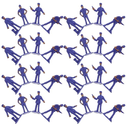 Abaodam Mini- -zubehör 50-teiliges Set Simulations-Polizisten Für Den Schreibtisch Tischgarten Und Pädagogisches Lernspielzeug von Abaodam