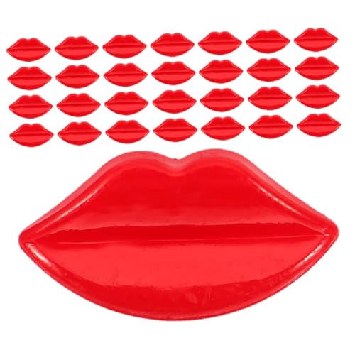 Abaodam 50 Stück Puppengesichts Accessoires Lippendekor Mund Accessoires Nähknöpfe Knopf Lippenteile Mantelknopf Puppenmundteile Puppenherstellung Lippenknopf Zum Basteln von Abaodam