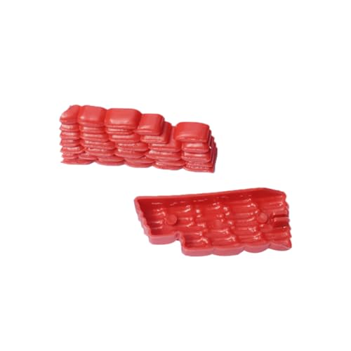 Abaodam 50 Stück Sandsackmodell Toys sandtasche sammlerstücke Ruthe Chaps sandsäckchen Plastiksoldaten Pavillons Gewicht Sandsäcke Strand Studio rot von Abaodam