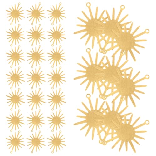 Abaodam 50 Stück Sonnenblumen-Schmuckanhänger Trendy Perlen-Anhänger Reize Sonne Zange Pop-Perlen wohnungseinrichtung wohnungsdeko zauber selber Machen Armband-Anhänger Legierung Golden von Abaodam