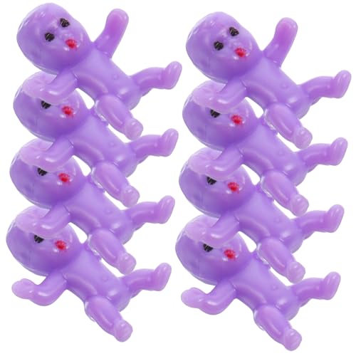 Abaodam 50 Stück Teiliges Mini Figuren aus Kunststoff Kleine für Shower Party Accessoires in Violett für Torten Festdekorationen von Abaodam