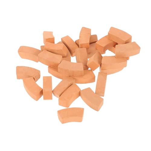 Abaodam 50 Stück Teiliges Mini aus Realistische Natürliche Mini Bausteine für DIY Puppenhaus Kindgerechtes Konstruktionsspielzeug Kreativität und Lernspaß von Abaodam