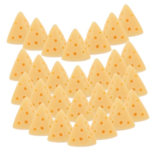 Abaodam 50 Stück Teiliges Simulierte Käsemodelle aus Robustem Harz DIY Bastel Charms für Fotorequisiten Kuchendekoration Party deko und Kreative Geschenkideen von Abaodam