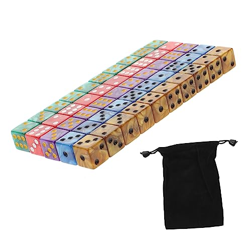 Abaodam 50 Stück Würfel Gesetzt Würfelspiele Leeres Spiel Unterhaltungswürfel Leeres Brettspiel Würfel Für Partyspiel Würfel Hof Würfel Praktisches Würfel-requisit Acryl von Abaodam