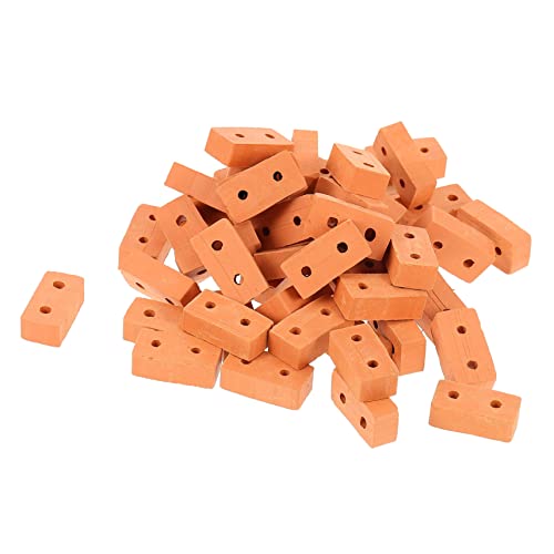 Abaodam 50 Stück Ziegelsteine DIY Bastelset für Garten und Puppenhaus Dekoration Kinderfreundliche Modellbausteine für Kreative Szenen mit Löchern Abaodam 50 Stück Ziegelsteine DIY Bastelset für Garten und Puppenhaus Dekoration Kinderfreundliche Modellbausteine für Kreative Szenen mit Löchern von Abaodam