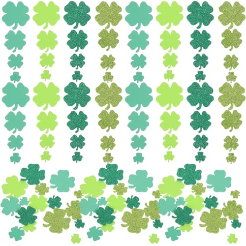 Abaodam 500 Stück Aufkleber Mit Vier Blättern Großpackung Aufkleber St Patrick's Day Dekoraufkleber Kleeblattaufkleber Für Partyaufkleber Für St Patrick's Day Selbstklebende von Abaodam