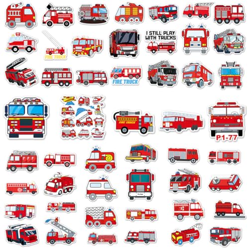 Abaodam 50Stücke Feuerwehrwagen Aufkleber für Wiederverwendbare Sticker für Flaschen Laptops und Koffer Kreative Deko für Sammelalben und Tagebücher Abaodam 50Stücke Feuerwehrwagen Aufkleber für Wiederverwendbare Sticker für Flaschen Laptops und Koffer Kreative Deko für Sammelalben und Tagebücher von Abaodam