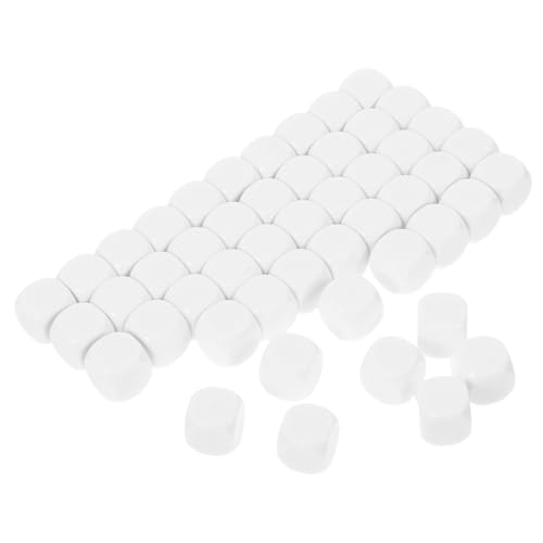 Abaodam 50Stücke Leere Acrylwürfel DIY Blankwürfel für Kreative Brettspiele Schreib Druck und Wärmeübertragungsmöglichkeiten Zubehör für Home und Klassenzimmerprojekte von Abaodam