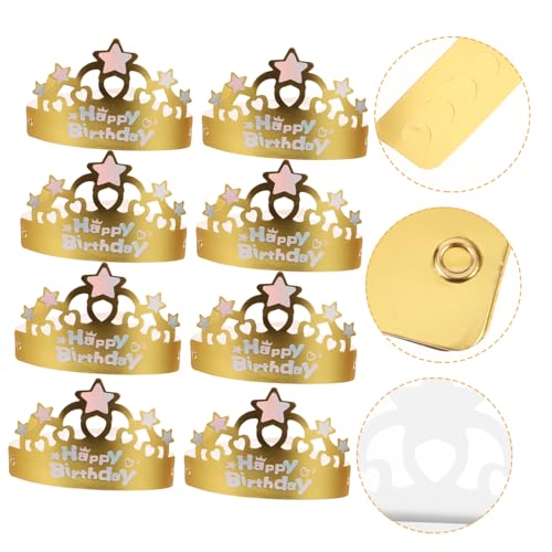 Abaodam 50stücke Faltbare Goldene Geburtstagskrone Teiliges Für Junge Mädchen Und Erwachsene Für Festliche Anlässe Praktische Und Elegante Partyhüte Für Fotos Und Feiern von Abaodam