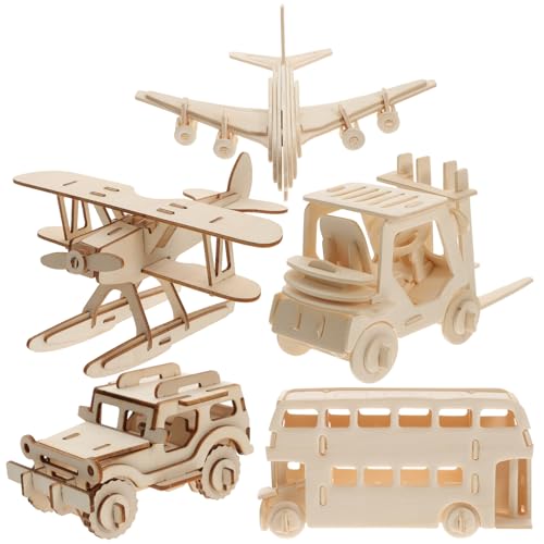 Abaodam 5St Bausteinmodell Kinderpuzzle Rätsel Puzzle-Modell aus Holz 3D-Puzzle für DIY-Montagespielzeug Puzzle-Versorgung Lernspielzeug Kinderspielzeug Holzspielzeug hölzern Abaodam 5St Bausteinmodell Kinderpuzzle Rätsel Puzzle-Modell aus Holz 3D-Puzzle für DIY-Montagespielzeug Puzzle-Versorgung Lernspielzeug Kinderspielzeug Holzspielzeug hölzern von Abaodam