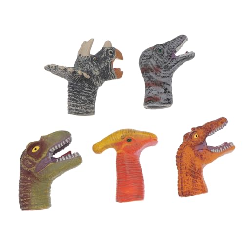 Abaodam 5St Dinosaurier-Fingerpuppe Fingerspielzeug für Kinder Geburtstagspartyzubehör für Jungen Spielzeug für Kleinkinder interaktives Spielzeug Spielzeug Babyspielzeug Tier PVC von Abaodam