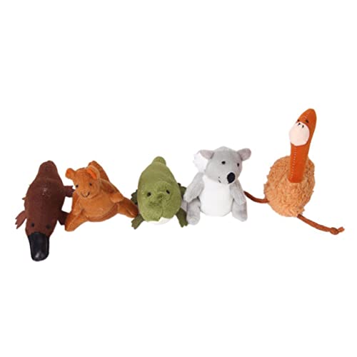 Abaodam 5Stücke Teiliges von Australischen Tier-fingerpuppen Koala Strauß Krokodil Langlebiges Plüschspielzeug für Kreatives von Abaodam