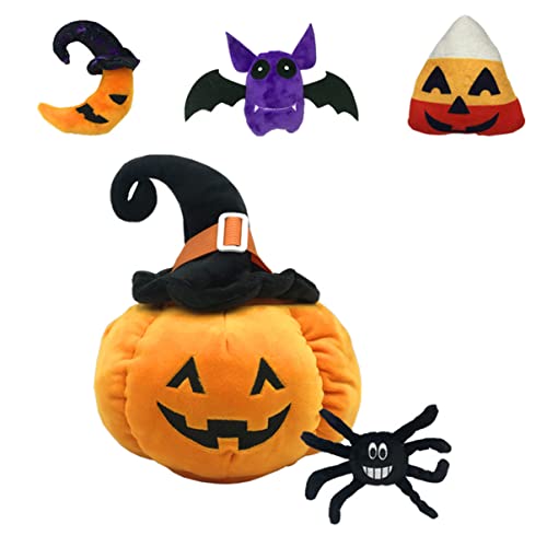Abaodam 5-teiliges Halloween-plüschtier – Entzückende Kürbis-plüschpuppe Kinder-sofakissen Cartoon-Puppe Perfekt Als Dekoration Für Halloween-Partys von Abaodam