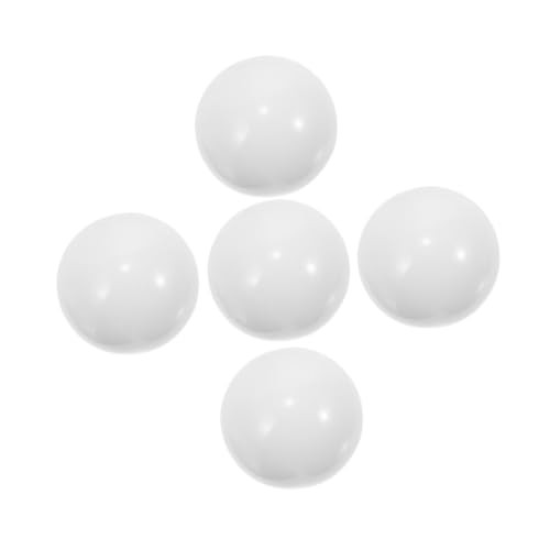 Abaodam 5St Roulette-Perlen rotierende Acrylperlen Gastgeschenke zu Ostern Poker Radperlen für Stange Ersetzen Sie die Kugeln der Rouletteperlen runden Ball Pan-Perlen Korn Requisiten Weiß von Abaodam