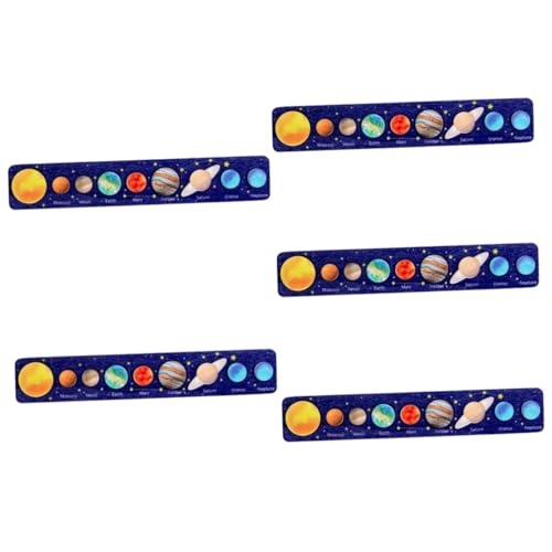 Abaodam 5st Sonnensystem-Puzzle Kinderspielzeugpuzzles Spielzeug Für Kinder Im Sonnensystem Babyspielzeug Aus Holz Puzzle Für Kinder Weltraumspielzeug Für Kinder Hölzern Kosmischer Planet von Abaodam