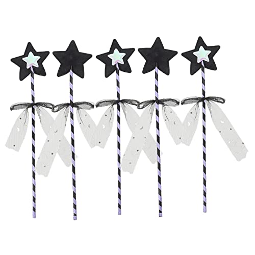 Abaodam 5St Zauberstab Fairy Wand Costume spielsachen für Kinderparty Toys Märchen Handwerk Partyfee Schleifenfee Party-Fee-Stäbchen- tragbarer Feenstab PVC-Stick von Abaodam