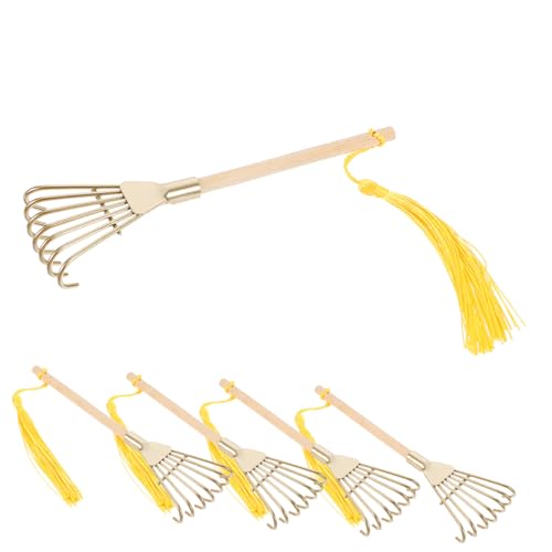 Abaodam 5St kleine Rechen im Zen-Stil sandtisch scheibengardinen bambusbesen gartenzubehör rake Zen gartenrechen mini handwerklicher Rechen Brenner Zen Rechen kleine Hausdekoration Eisen von Abaodam