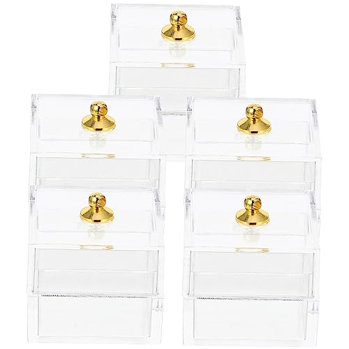 Abaodam 5Stücke Aufbewahrungsbox Transparente Boxen für Puppenhaus Zubehör DIY Mini Dekoration Vielseitig Einsetzbar im Schlafzimmer Wohnzimmer oder Langlebig Abaodam 5Stücke Aufbewahrungsbox Transparente Boxen für Puppenhaus Zubehör DIY Mini Dekoration Vielseitig Einsetzbar im Schlafzimmer Wohnzimmer oder Langlebig von Abaodam