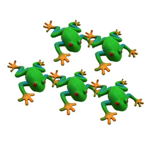 Abaodam 5Stücke Frosch Quetschspielzeug Weiches Tier Squeeze für Stressabbau Kawaii Design für Erwachsene Klassenzimmer von Abaodam