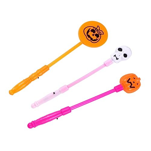 Abaodam 5Stücke Halloween Leuchtende Kürbis Sticks Zufällige Designs für Feste Party Dekoration Erschaffe eine Gruselige mit Glühenden Requisiten von Abaodam