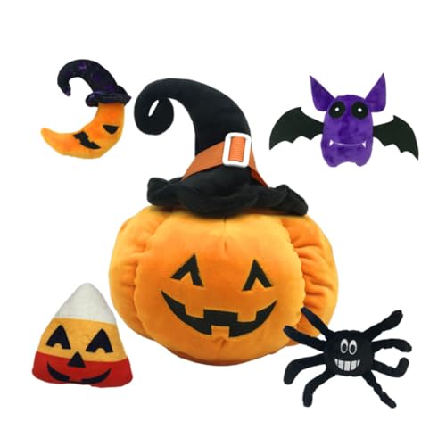 Abaodam 5Stücke Teiliges Plüschpuppe Im Halloween Stil Niedliche Kürbispuppe Deko Für Kinderzimmer Tischdekoration Und Festtagsatmosphäre Für Kleine Und Deko von Abaodam