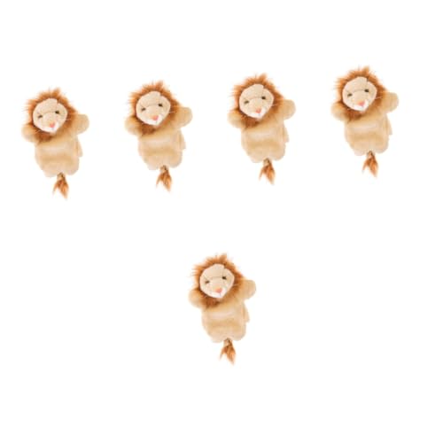 Abaodam 5st Löwe-handpuppenspielzeug Tier Geschichtenerzählende Handpuppen Geschichtenerzählendes Puppenspielzeug Früherziehungsspielzeug Handspielzeug Kind Plüsch Modell Karikatur von Abaodam