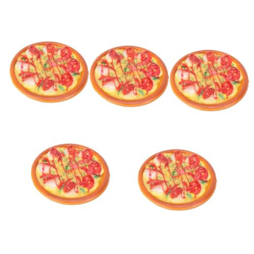 Abaodam 5st Pizza-Modell Restaurant-spielset Vortäuschen Pizza-Display-Requisite Simulierte Pizza Bäckerei Fotorequisite Kidcraft-spielset Gefälschte Pizza Kind Miniatur Einstellen PVC von Abaodam