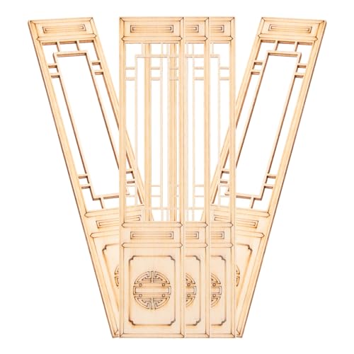 Abaodam 5st Puppenhaus-Bildschirm Miniatur Netz Zubehör Kommode Mini-Desktop-faltbildschirm Klappbarer Raumschirm Desktop-Mini-hausbildschirm Bildschirmhaus Holz von Abaodam