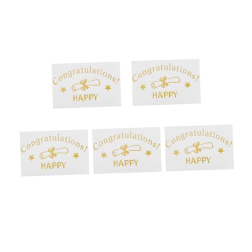 Abaodam Abschluss-Ballon-Aufkleber-Set 5-teilig Schulabschluss-Dekoration Selbstklebende Ballon-Aufkleber Ballon-Aufkleber für Partys Foto-Requisiten für Die Abschlussfeier von Abaodam