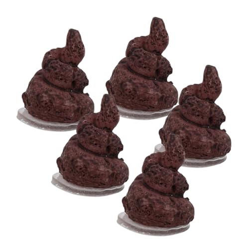 Abaodam 5st Simulation Poop Realistischer Poop-streich Party-Poop-Modell Gefälschter Poop-streich Fake-Poop-Spiel Kotparty Für Lustige Poop-spielzeuge Kotspielzeug Light Brown Harz von Abaodam