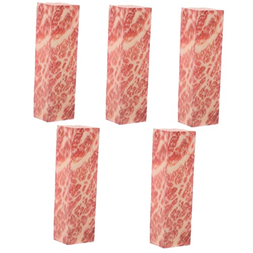 Abaodam 5st Simulationsrindfleischmodell Kinderspielzeug Falsches Fleisch Gefälschtes Rindfleisch Simulation Von Steaks Filmrequisiten Tomahawk Schweinefleisch Rot PVC-Material von Abaodam