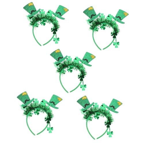 Abaodam 5st Urlaubskopfschmuck Haargummi Haarband Zylinder Haarschmuck Haarreifen Partyzubehör Für Den St. Patrick's Day Oberkopf-stirnband Festival-kopfschmuck Fräulein Haarnadel Foto von Abaodam