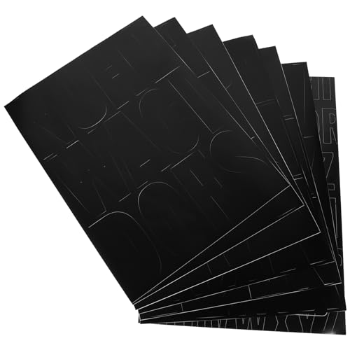 Abaodam 6 Bögen Alphabet-buchstabenaufkleber Aus Vinyl – Bastelaufkleber-Buchstaben Für Briefkästen Tagebücher Dekoration von Abaodam