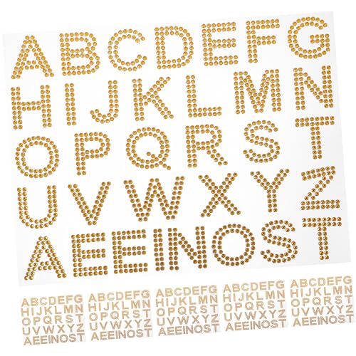 Abaodam 6 Blätter Selbstklebende Strassbuchstaben Aufkleber für DIY Projekte Dekorative Sticker für Handytaschen Kleidung und Mehr Gold Einfach Anzubringen und Vielseitig Einsetzbar Abaodam 6 Blätter Selbstklebende Strassbuchstaben Aufkleber für DIY Projekte Dekorative Sticker für Handytaschen Kleidung und Mehr Gold Einfach Anzubringen und Vielseitig Einsetzbar von Abaodam
