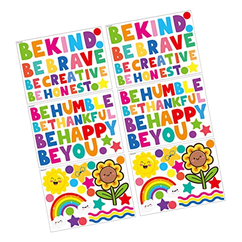 Abaodam 6er-Pack Inspirierende Wandaufkleber Für Das Klassenzimmer – Motivierende Zitate Für Kinderzimmer Und Schule von Abaodam