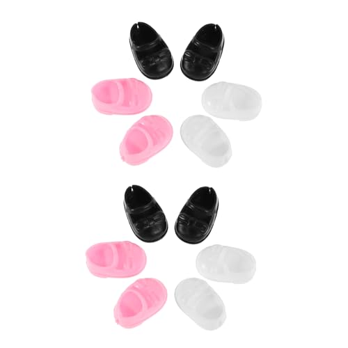 Abaodam 6 Paar Mini Puppenschuhe Puppe Mini Schuhe für Puppen Puppenschuhe Mini Haus Schuhe Modelle Miniaturschuhe für Puppen Mädchen Puppen Mini Schuhe Mini Schuhe Kunststoff von Abaodam