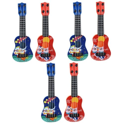 Abaodam 6 STK Mini-Gitarre Gitarre Für Kleinkinder Kindergitarre Akustisch Instrumente Für Kinder Klavier Für Kinder Gitarre Für Kinder Instrumente Für Kleinkinder 1-3 Abs Mädchen Mikrofon von Abaodam
