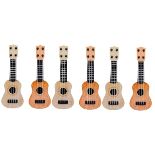 Abaodam 6 STK Mini-Ukulele pädagogische Gitarre für Kinder Kindergitarre Kinderspielzeug Spielzeug für Kleinkinder Musikinstrumente Kleinkind Musikinstrument Spielzeug schöne Gitarre Baby von Abaodam