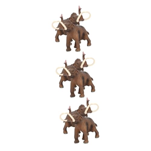 Abaodam 6 STK Simuliertes Mammut Kinderspielzeug Spielzeug für Kinder Tierwelt Plastikspiele Spielzeuge Modelle Desktop-Tier-Spielzeug Tierförmiges Spielzeug wild Statue Geschenk PVC von Abaodam
