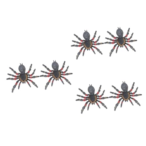 Abaodam 6 STK Tiermodell Insekten Halloween-Party-Spinnen Halloween-dekor Simulation Große Spinne Halloween-Spielzeug Spielzeugspinne Gruseliges Spinnenspielzeug Modelle Plastik Schaltier von Abaodam