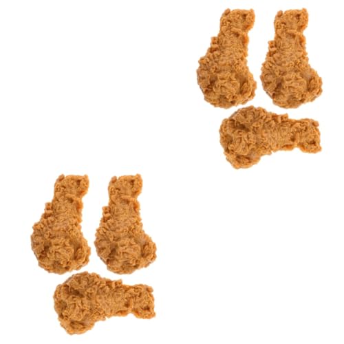 Abaodam 6 STK simuliertes Essen Fake-Food-Modell realistische gebratene Hähnchenkeule Hühnerschenkel Hähnchenkeulen realistische Hühnerbeine künstliche Hühnerbeine gebratenes Huhn Fleisch von Abaodam