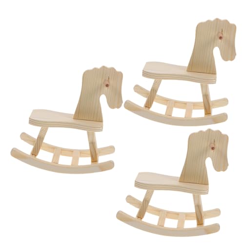 Abaodam 6 Sätze DIY Spielzeug Holzpferd Hausfigur Aus Holz Pferdespielzeug Aus Holz Pferdefigur Flugzeugmodelle Schaukeln Junge Spielzeug Autos Spielzeug Kind Puzzle von Abaodam