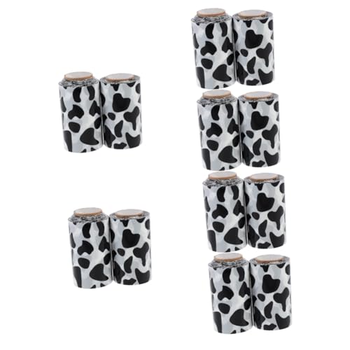Abaodam 6 Sätze Kuchen Grenze Backen Deko Geburtstagskuchen Deko Torten-verzierung Tortenrand Liner Käsekuchen Mousse-verpackungsrand Tortenkragen Mit Kuhmuster Plastik Weiß 2 Rollen * 6 von Abaodam